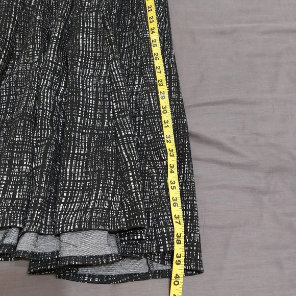 Calvin Klein black white artsy art to wear fit and flare sheath sleeveless 12 - Picture 11 of 14